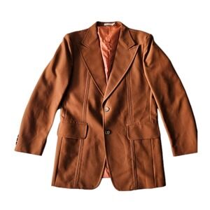 Vtg Tony Alamo of Nashville Brown Cognac Western Cowboy Rockabilly Blazer 40L